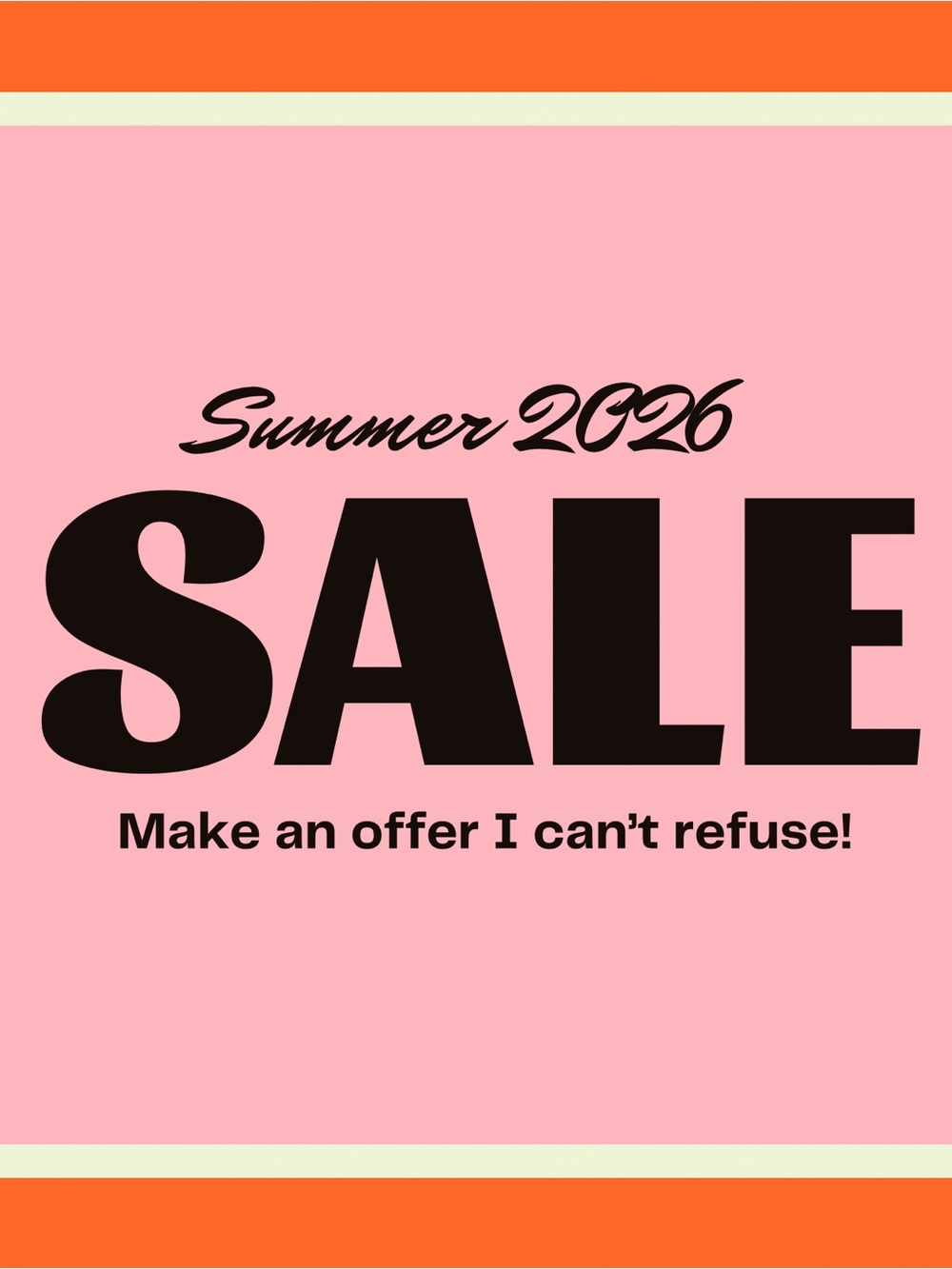 Summer 2026 SALE Graphic Print - Pink & Black